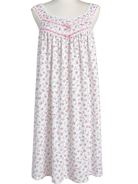 lorraine Dresses & Skirts - Vintage 90s Lorraine Floral Lace Ribbon Nightgown Cottagecore Dainty Prairie M
